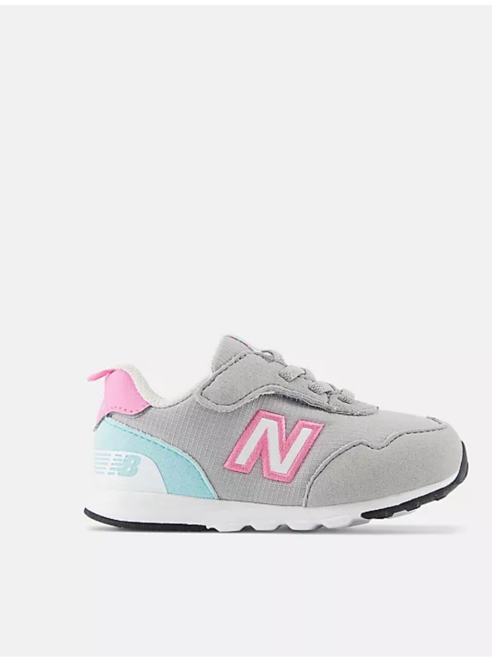 New Balance 515 NEW-B Hook & Loop Toddler Girls Sneakers Gray Pink Mint Size 6 - Picture 2 of 7